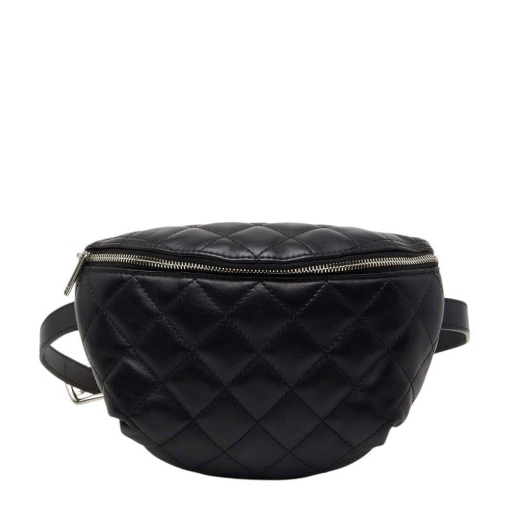 CHANEL Black Lambskin Leather Hobo Bag